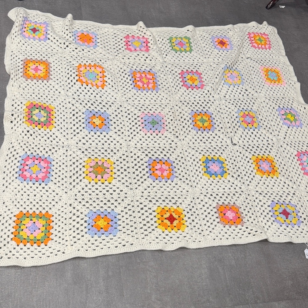 Handmade Flower Crochet Blanket